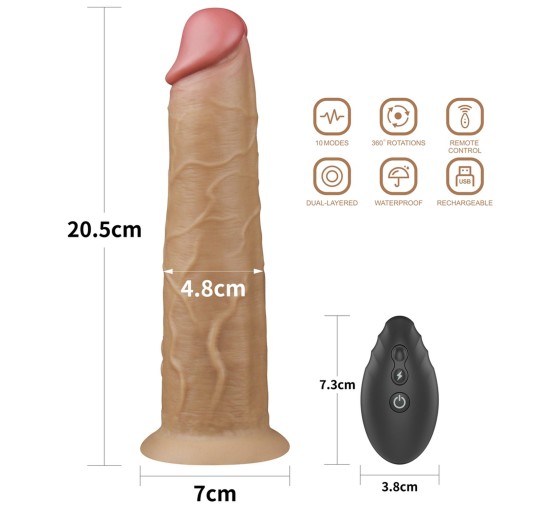 Żylaste dildo penis realistyczny przyssawka 20,5cm